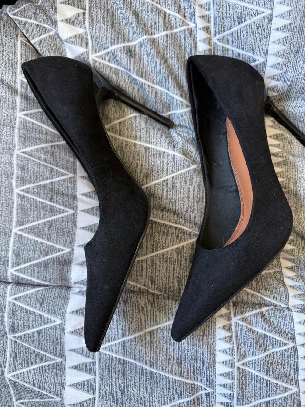 ASOS Black Suede Pointed Stiletto Pumps